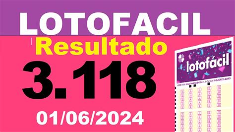 lotofácil concurso 3118 - resultado lotofacil 3118 giga sena